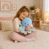 LEAN TOYS Plüsch-Oktopus Kuscheltier mit elastischen Tentakeln Blau 50 cm