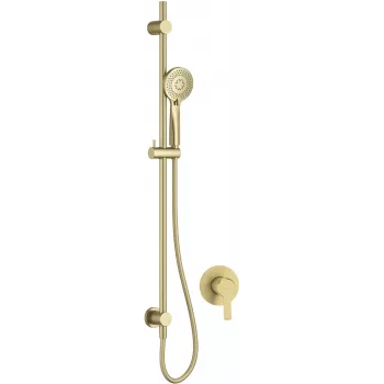 DEANTE Arnika Unterputz-Duschsystem mit Regendusche, Handbrause und Stange - Chrom