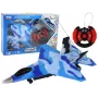 LEAN TOYS 16645 F-16 Fighting Falcon Kampfjet mit Fernsteuerung, Sound- und Lichteffekten, 2,4 GHz, Grau