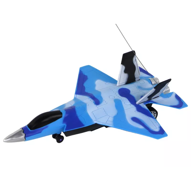 LEAN TOYS 16645 F-16 Fighting Falcon Kampfjet mit Fernsteuerung, Sound- und Lichteffekten, 2,4 GHz, Grau