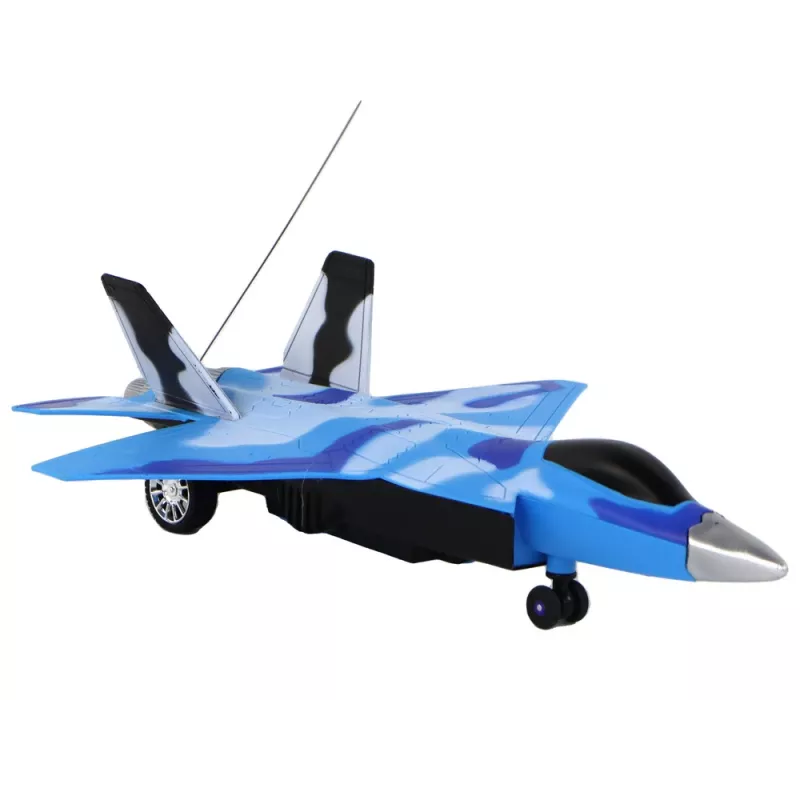 LEAN TOYS 16645 F-16 Fighting Falcon Kampfjet mit Fernsteuerung, Sound- und Lichteffekten, 2,4 GHz, Grau