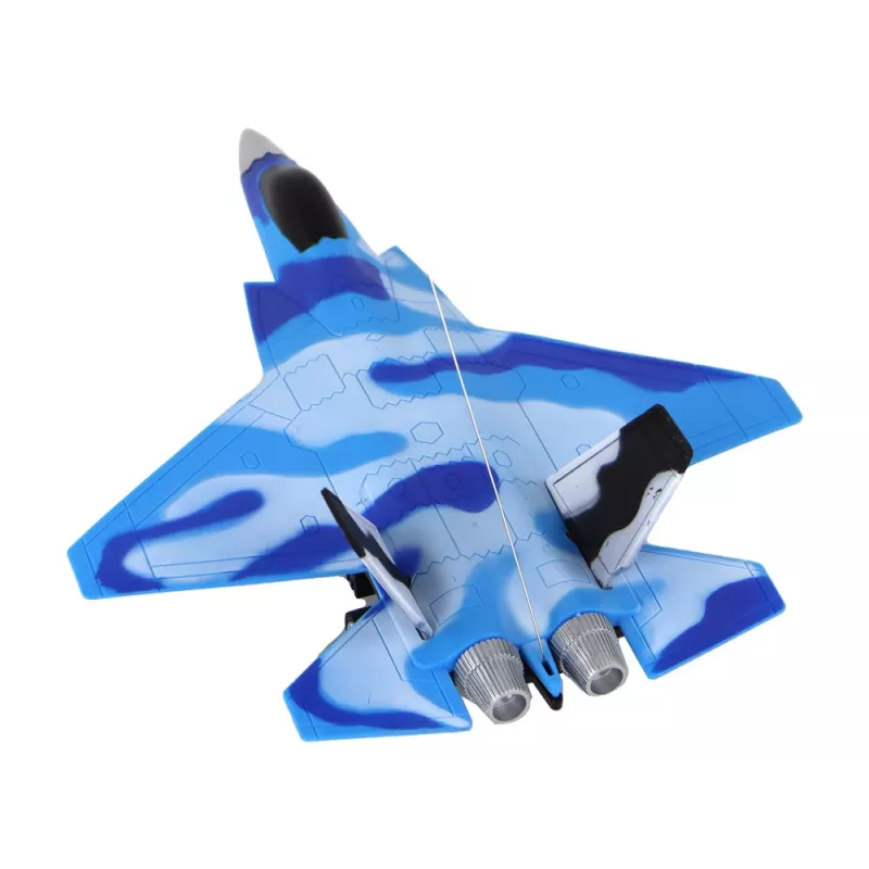 LEAN TOYS 16645 F-16 Fighting Falcon Kampfjet mit Fernsteuerung, Sound- und Lichteffekten, 2,4 GHz, Grau
