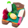 LEAN TOYS Gemüseschneide-Set mit Brett und Messer, pädagogisches Zubehör für Kinder
