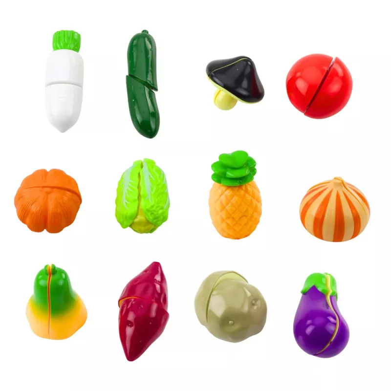 LEAN TOYS Gemüseschneide-Set mit Brett und Messer, pädagogisches Zubehör für Kinder