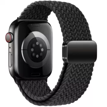 Tech-Protect Nylon Magnetic Loop Armband für Apple Watch 8/9/10/11/SE (40/41/42mm) Schwarz