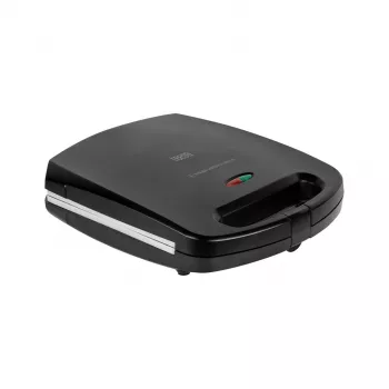 TEESA Sandwichmaker mit Keramikbeschichtung für 4 Sandwiches, 1500 W, Schwarz/Silber