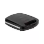 TEESA Sandwichmaker mit Keramikbeschichtung für 4 Sandwiches, 1500 W, Schwarz/Silber
