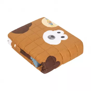 REBEL PREMIUM Gewichtsdecke für Kinder – Sensorische Baumwolldecke, 100x150 cm, 5 kg, Kaninchenmuster