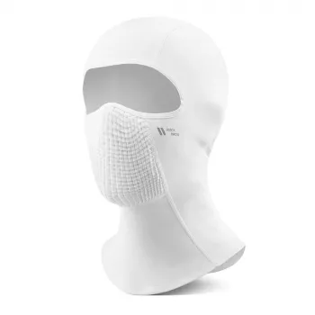 ROCKBROS LF25699 Fleece-Fahrrad-Sturmhaube – Weiß | Thermische Ganzgesichtsmaske für Winterradfahren, Skifahren & Motorradfahren