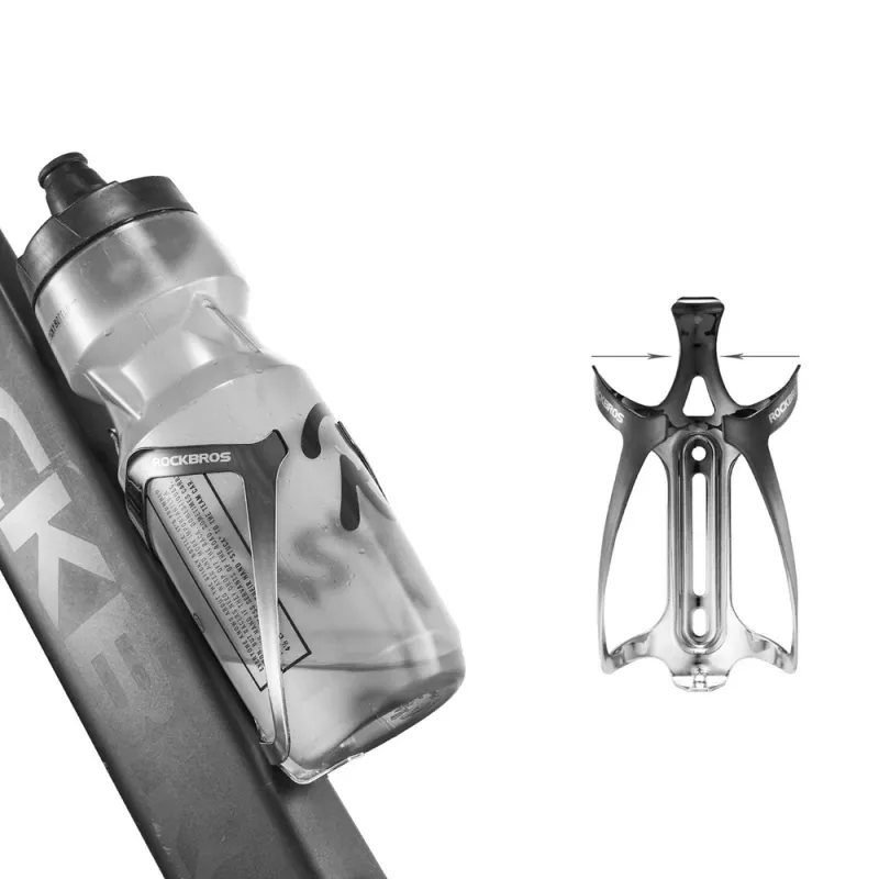 ROCKBROS RKL02 Aluminiumlegierungs-Fahrradflaschenhalter - Schwarz/Silber