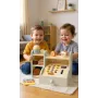 PROMIS Holz-Registrierkasse für Kinder – Rollenspiel-Ladenkasse mit Spielgeld, Scanner & Kreditkarte