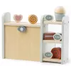 PROMIS Holz-Registrierkasse für Kinder – Rollenspiel-Ladenkasse mit Spielgeld, Scanner & Kreditkarte