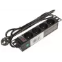 DELTA PD-4/R10/R 4-fach Steckdosenleiste mit 10m Kabel, Rot