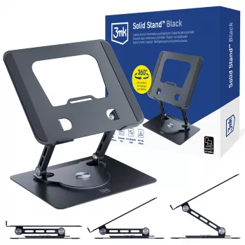 3MK Solid Stand - Schwarzer Universal-Geräteständer für Smartphones und Tablets