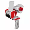 LEAN Manueller Packband-Abroller mit Spanner, Breite 50 mm, Rot und Schwarz