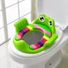LEAN TOYS Toiletensitzbezug für Kinder, weicher Sitz mit Griffen, Grün
