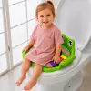 LEAN TOYS Toiletensitzbezug für Kinder, weicher Sitz mit Griffen, Grün