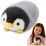 LEAN TOYS Plüschpinguin weiches Plüschtier Weiß und Grau 16 cm