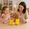 LEAN TOYS Geschicklichkeitsspiel Balancierender Elefant Turm aus Blöcken bauen Elefant 61 Teile