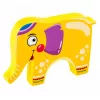 LEAN TOYS Geschicklichkeitsspiel Balancierender Elefant Turm aus Blöcken bauen Elefant 61 Teile