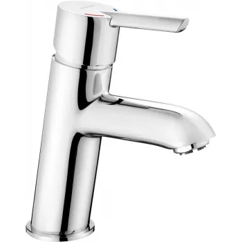 DEANTE Niederdruck-Dreiwege-Waschtischmischer für Warmwasserbereiter, Chrom, 200 mm schwenkbarer Auslauf