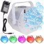 LIGHT4ME BUBBLE LED Kleiner effizienter Bubble-Maker mit RGB-Beleuchtung, Schwarz, 25W, 0,6L Tank
