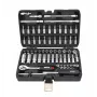AWTOOLS 63-teiliger 1/4 Zoll Steckschlüsselsatz BLACK LINE mit Ratsche, Bits und Koffer
