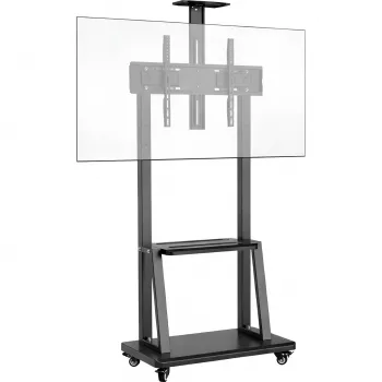 MOZOS 1700 Mobiler TV-Ständer für 32-70 Zoll Fernseher und Monitore, VESA bis 600x400, höhenverstellbar, Schwarz