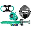 LEAN TOYS Space Knight Rollenspiel-Set mit Lichtschwert, Maske und Handschellen