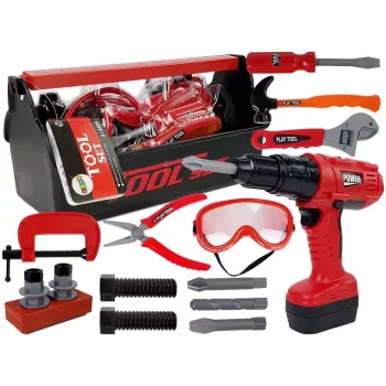 LEAN TOYS DIY Handwerker Werkzeugset Bohrer Hammer 35-teilig Lernspielzeug