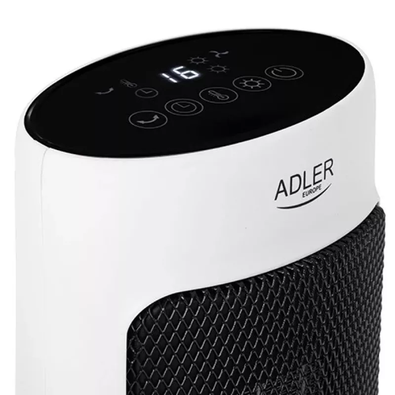 Adler AD 7738 Keramik-Heizlüfter 2000W mit Fernbedienung, Weiß