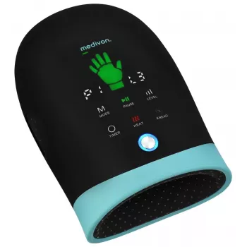 MEDIVON Hand Max Hand- und Handgelenk-Massagegerät mit Wärme, Schwarz