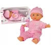 LEAN TOYS Sweet Baby Puppe Rosa Flasche Geräusche Interaktive 30cm Babypuppe mit Fläschchen