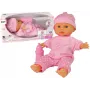 LEAN TOYS Sweet Baby Puppe Rosa Flasche Geräusche Interaktive 30cm Babypuppe mit Fläschchen
