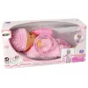 LEAN TOYS Sweet Baby Puppe Rosa Flasche Geräusche Interaktive 30cm Babypuppe mit Fläschchen