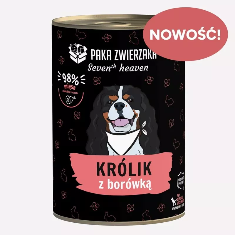 Paka Zwierzaka Seventh Heaven Alleinfuttermittel für ausgewachsene Kaninchen mit Kaninchen & Heidelbeere, 400g