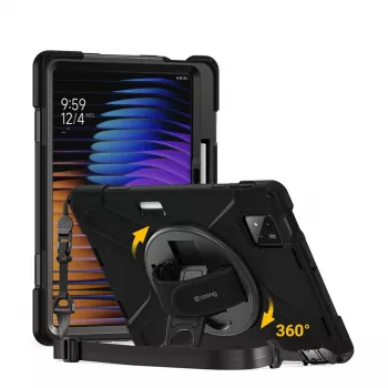 Crong Defender Plus Robustes Case für Xiaomi Pad 8 / 8 Pro / Pad 7 / 7 Pro 11,2 Zoll – Schwarz