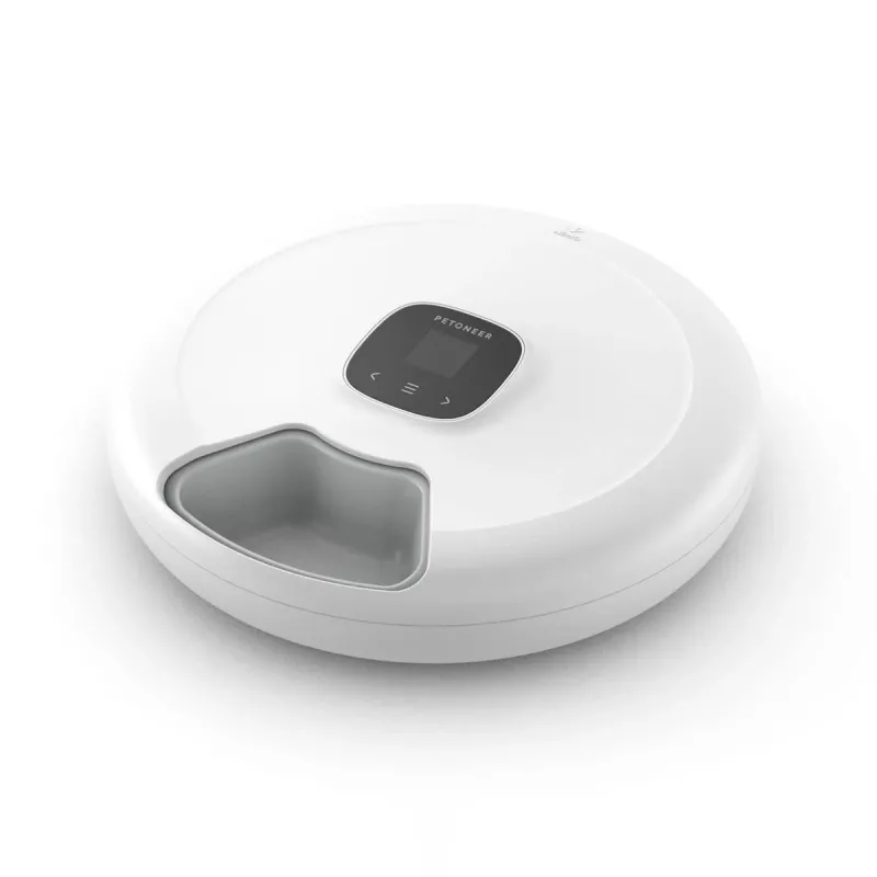 Petoneer NutriSpin Intelligenter Wi-Fi Futterspender für Katzen & Hunde, 2,9L, App-Steuerung, Sprachaufnahme, Edelstahlschale
