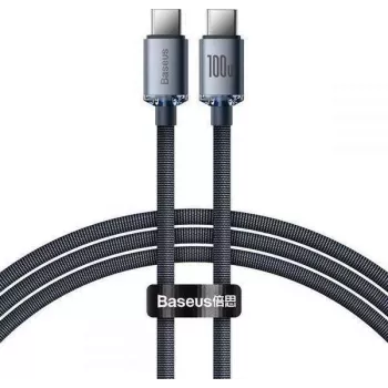 Baseus Crystal Shine USB-C auf USB-C Kabel 100W PD 1,2m Schwarz