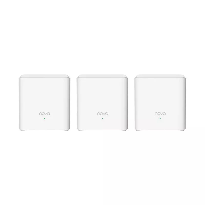 Tenda MX3 (3er-Pack) AX1800 Whole-Home-Mesh-WLAN-6-System, Dualband, 2x Gigabit-Anschlüsse pro Knoten, Abdeckung bis zu 6000 sq. ft., Weiß