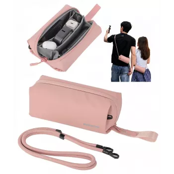 SUNNYLIFE Hartschalen-Tragekoffer-Organizer für DJI Osmo Pocket 3, Insta360 X5 & Go 3s – Pink