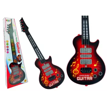 LEAN TOYS Elektrische Gitarre Stern Strings Farbige Dioden Rot