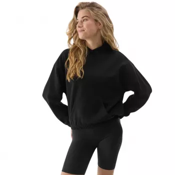 4F Damen-Sweatshirt F1057 Tiefschwarz Größe S