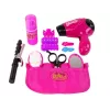 LEAN TOYS Beauty-Friseurset Haartrockner Lockenstab Pink 15-teiliges Rollenspiel-Set für Kinder ab 3 Jahren