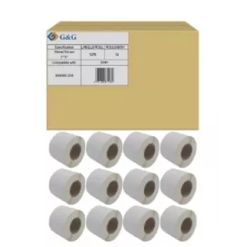 G&G Zebra 800283-205 Thermotransfer-Etiketten 76x51mm perforiert, 1370 Etiketten/Rolle, 12 Rollen/Box (16440 Etiketten)