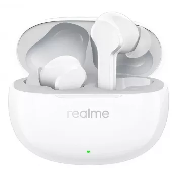 realme Buds T110 True Wireless Ohrhörer mit 38h Akku, AI ENC, IPX5, Bluetooth 5.4, 10mm Bass-Treiber, USB-C Schnellladung, Low-Latency-Modus, Smart Touch, Weiß