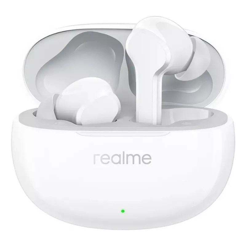 realme Buds T110 True Wireless Ohrhörer mit 38h Akku, AI ENC, IPX5, Bluetooth 5.4, 10mm Bass-Treiber, USB-C Schnellladung, Low-Latency-Modus, Smart Touch, Weiß
