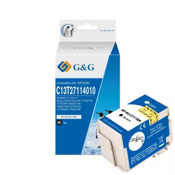 G&G Kompatible schwarze Tintenpatrone mit hoher Reichweite für Epson 27XL T2711 C13T27114012
