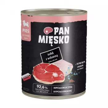 PAN MIĘSKO Welpenfutter Truthahn mit Rindfleisch, Nassfutter 800g – Vollständiges & ausgewogenes, getreidefreies Dosenfutter für Welpen aller Rassen