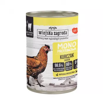 Wiejska Zagroda Monoprotein Nassfutter für Katzen Huhn Adult 400g